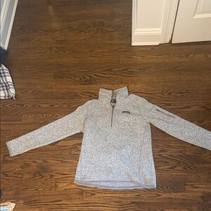 Patagonia Light Heather Grey Quarter-Zip Fleece Pullover